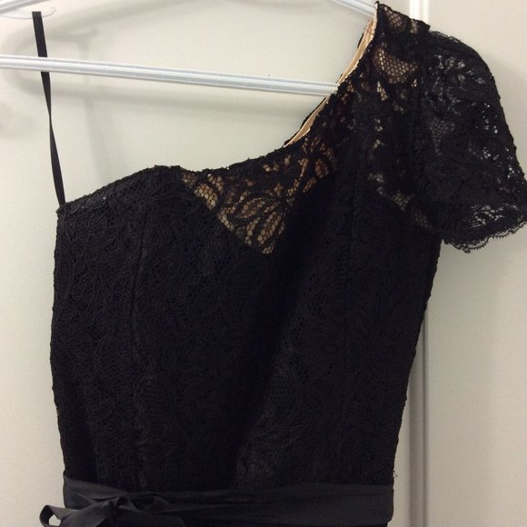 Custom unique black lace fitted mini dress - Picture 6 of 6